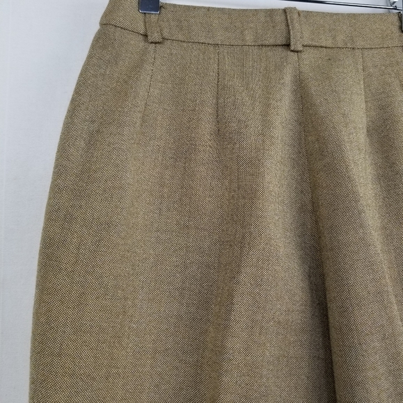 Max Mara Weekend Tan Wool Straight Leg Welt Pocket Dress Pants Size 6 - Picture 8 of 10